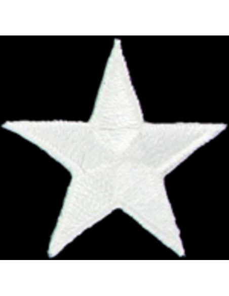 Emblema termocolante estrela branca