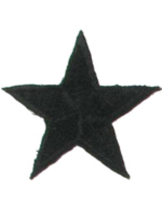 Emblema termocolante estrela preta