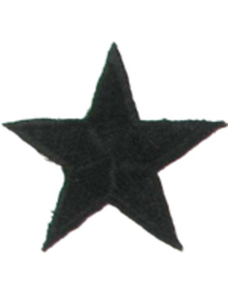 Emblema termocolante estrela preta