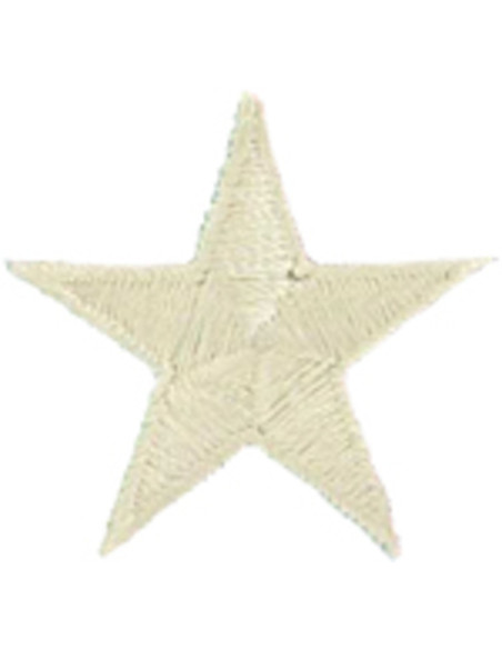 Emblema termocolante estrela bege