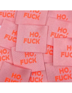 Conjunto de 5 etiquetas tecidas para costurar Ho, Fuck