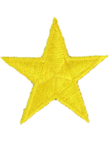 Emblema termocolante estrela amarela