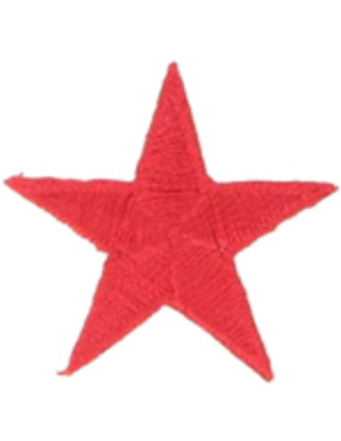 Emblema termocolante estrela vermelha