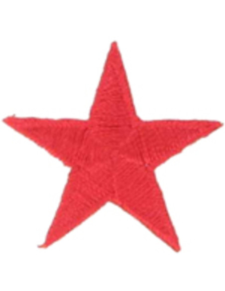Emblema termocolante estrela vermelha