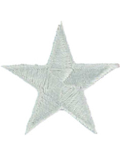 Emblema termocolante estrela cinza