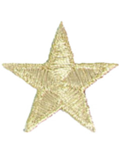 Emblema termocolante estrela dourada