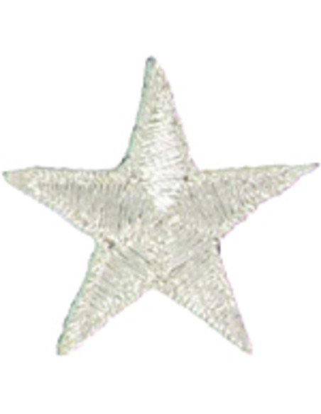Emblema termocolante estrela prateada