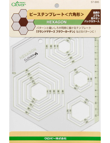 Molde de patchwork hexágonos Clover