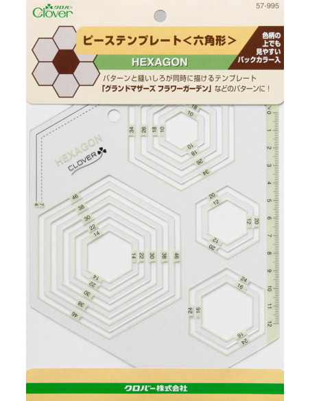 Molde de patchwork hexágonos Clover