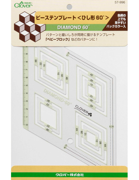 Molde patchwork Diamond 60° Clover