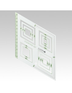 Molde patchwork Diamond 60° Clover 2