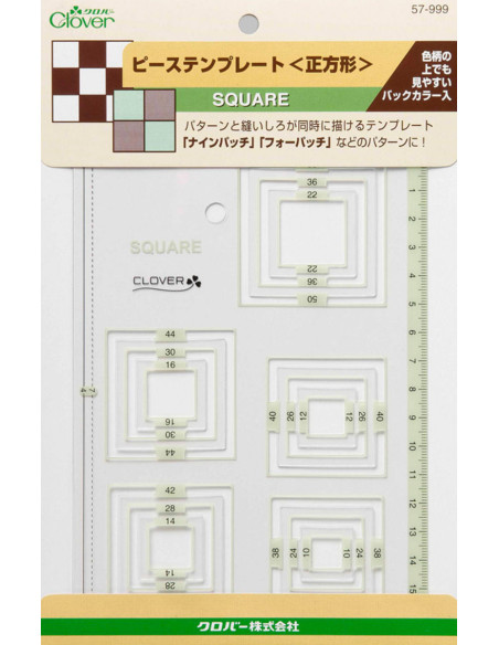 Molde de patchwork quadrados Clover