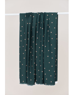 Tecido crepe de viscose Jolly Dots - Verde garrafa 2