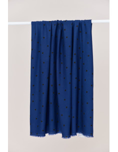 Tecido crepe de viscose Jolly Dots - Azul cobalto 2