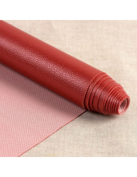 Cupão semelhante Karla Star 140 cm x 50 cm - Vermelho escuro metalizado