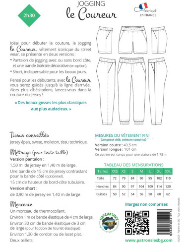 Padrão de jogging e calções para homem Le Coureur - Les BG