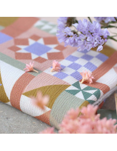 Tecido crepe marroquino de viscose Patchwork Malva - La Maison Naïve