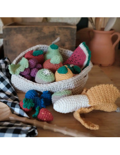 Kit de crochê - Cesta de frutas