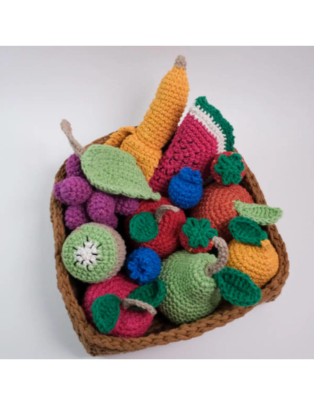 Kit de crochê - Cesta de frutas
