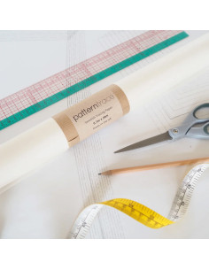 Rolo de papel vegetal sueco para moldes de costura - 0,70 cm x 20 metros