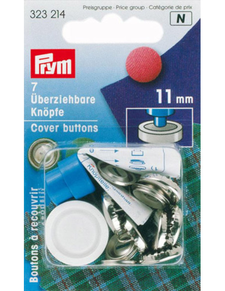 Caixa com 7 botões para cobrir com ferramenta de 11 mm