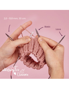 Conjunto de agulhas addiCraSyTrio Unicorn Long 2