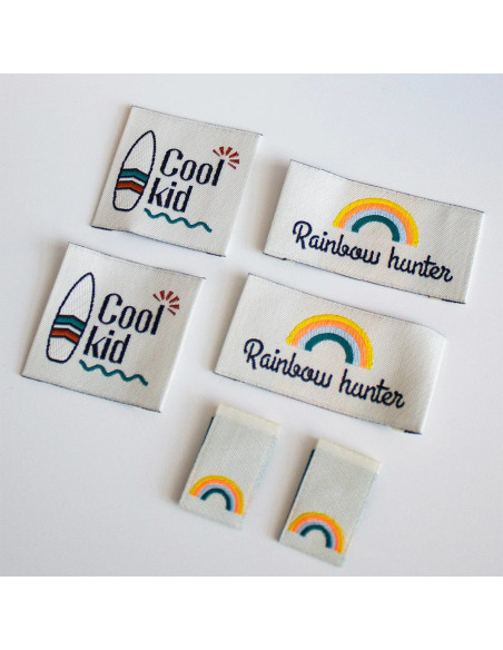 Conjunto de 6 etiquetas para costurar - Sortido Cool Kids