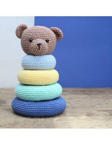 Kit de crochê - Brinquedo urso empilhável