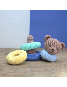 Kit de crochê - Brinquedo urso empilhável 2