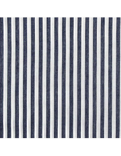 Tecido popelina de algodão - Listras largas - Azul marinho 2