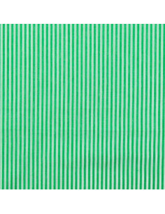 Tecido popelina de algodão - Riscas finas - Verde 2