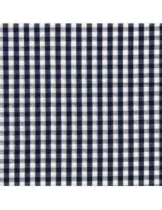 Tecido popeline de algodão - Vichy xadrez grande - Azul marinho 2