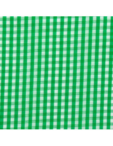 Tecido popeline de algodão - Vichy grandes quadrados - Verde