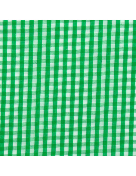Tecido popeline de algodão - Vichy grandes quadrados - Verde