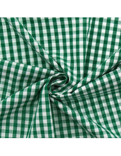 Tecido popeline de algodão - Vichy xadrez grande - Verde escuro