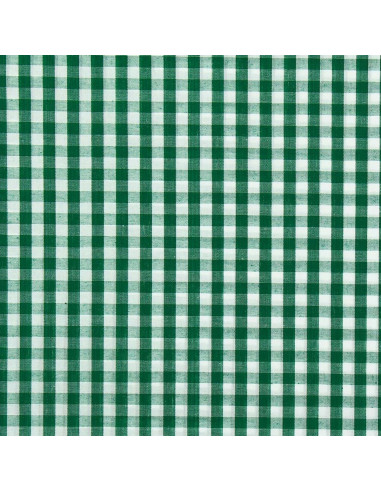 Tecido popeline de algodão - Vichy xadrez grande - Verde escuro