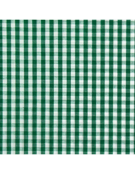 Tecido popeline de algodão - Vichy xadrez grande - Verde escuro
