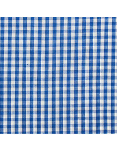 Tecido popelina de algodão - Vichy xadrez grande - Azul 2