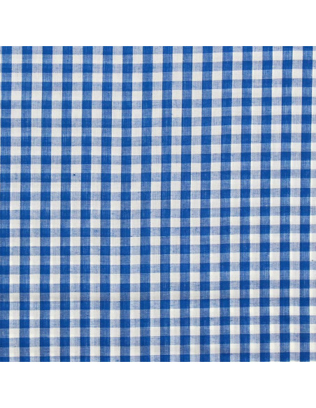 Tecido popelina de algodão - Vichy xadrez grande - Azul