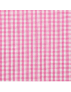 Tecido popelina de algodão - Vichy xadrez grande - Rosa 2