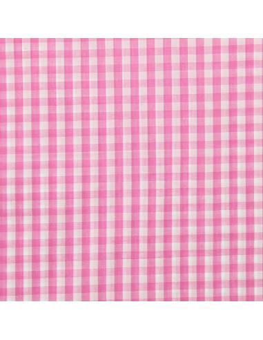 Tecido popelina de algodão - Vichy xadrez grande - Rosa