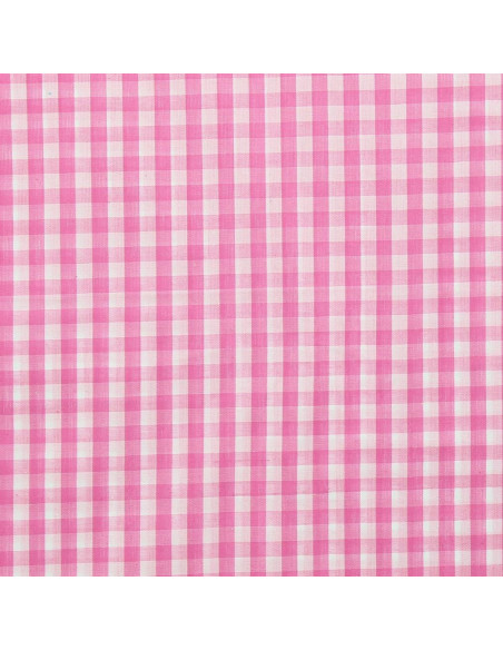 Tecido popelina de algodão - Vichy xadrez grande - Rosa
