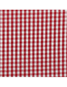 Tecido popeline de algodão - Vichy xadrez grande - Vermelho 2