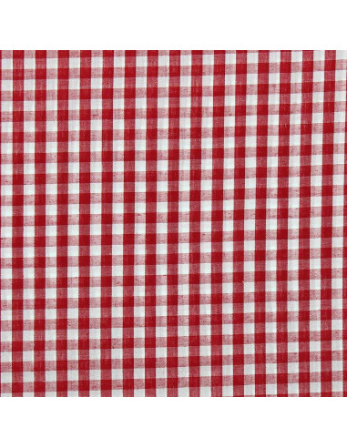 Tecido popeline de algodão - Vichy xadrez grande - Vermelho