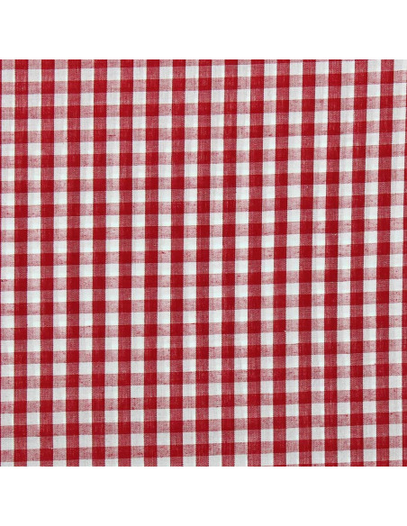 Tecido popeline de algodão - Vichy xadrez grande - Vermelho