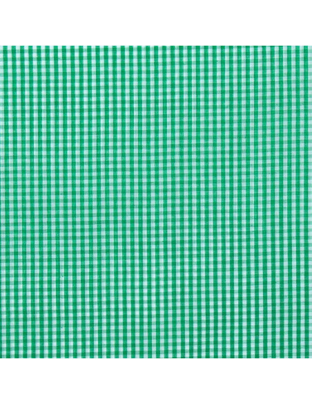Tecido popeline de algodão - Vichy xadrez pequeno - Verde