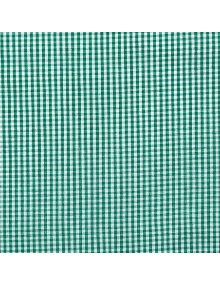 Tecido popelina de algodão - Vichy xadrez pequeno - Verde escuro