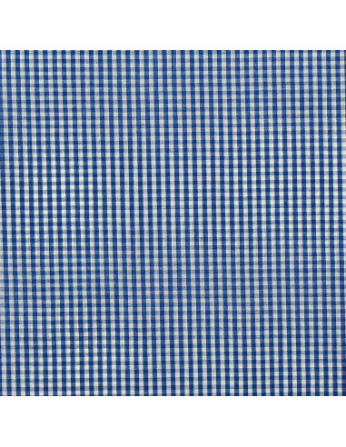 Tecido popeline de algodão - Vichy xadrez pequeno - Azul