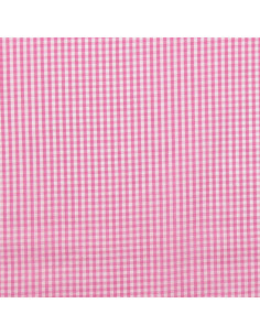 Tecido popelina de algodão - Vichy xadrez pequeno - Rosa 2