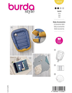 Molde de acessórios para bebê - Burda 5834